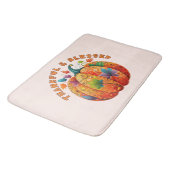 Dankbar und gesegnet Autumn Pumpkin Badematte (Schrägansicht)