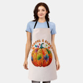 Dankbar und gesegnet Autumn Pumpkin Schürze (Getragen)