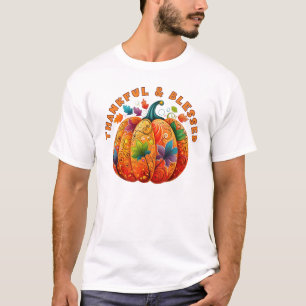 Dankbar und gesegnet Autumn Pumpkin T-Shirt