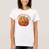 Dankbar und gesegnet Autumn Pumpkin T-Shirt (Vorderseite)