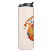 Dankbar und gesegnet Autumn Pumpkin Thermosbecher (Nach links gedreht)