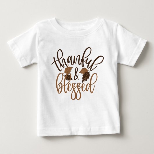 Dankbar und gesegnet baby t-shirt (Vorderseite)