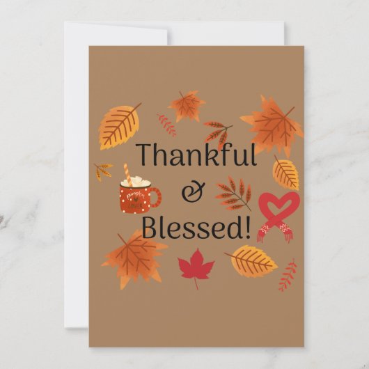 Dankbar und gesegnet! feiertagskarte (Vorderseite)