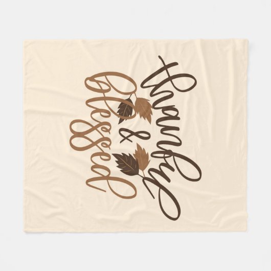 Dankbar und gesegnet fleecedecke (Vorderseite (Horizontal))