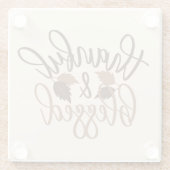 Dankbar und gesegnet glasuntersetzer (Rückseite)