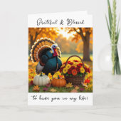 Dankbar und gesegnet | Happy Thanksgiving Karte (Vorderseite)