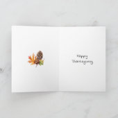 Dankbar und gesegnet | Happy Thanksgiving Karte (Innenseite)