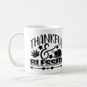 Dankbar und gesegnet kaffeetasse (Links)