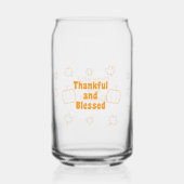 Dankbar und Gesegnet Kann Glas Thanksgiving (Rückseite)