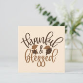 Dankbar und gesegnet karte (Stehend Vorderseite)
