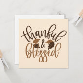 Dankbar und gesegnet karte (Vorderseite/Rückseite Beispiel)