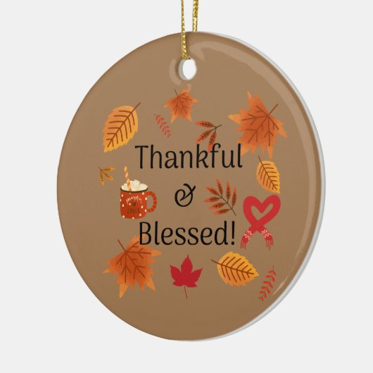 Dankbar und gesegnet! keramik ornament (Links)