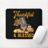 dankbar und gesegnet Kürbispferd Fall danksgivi Mousepad (Mit Mouse)