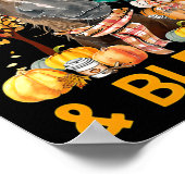 dankbar und gesegnet Kürbispferd Fall danksgivi Poster (Ecke)