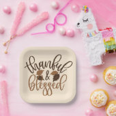 Dankbar und gesegnet pappteller (Party)