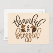 Dankbar und gesegnet postkarte (Vorne/Hinten)