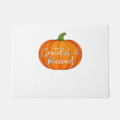 Dankbar und gesegnet - Pumpkin Fall Erntedank Fußmatte (Vorderseite)