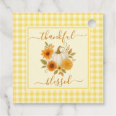 Dankbar und gesegnet Pumpkin | Fall Erntedank Geschenkanhänger (Rückseite)