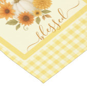 Dankbar und gesegnet Pumpkin | Fall Erntedank Kurzer Tischläufer (Ecke)