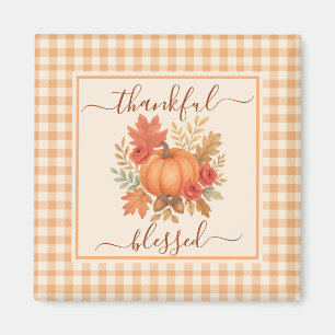 Dankbar und gesegnet Pumpkin Fall Erntedank Magnet