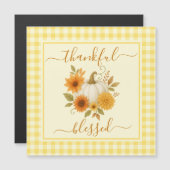 Dankbar und gesegnet Pumpkin | Fall Erntedank Magnetkarte (Vorne/Hinten)