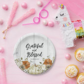 Dankbar und gesegnet Pumpkin Fall Erntedank Pappteller (Party)