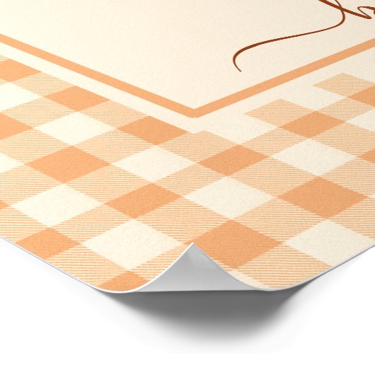 Dankbar und gesegnet Pumpkin | Fall Erntedank Poster (Ecke)