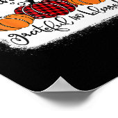 Dankbar und gesegnet Pumpkin Fall Thanksg Poster (Ecke)