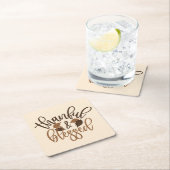 Dankbar und gesegnet rechteckiger pappuntersetzer (Vor Ort)