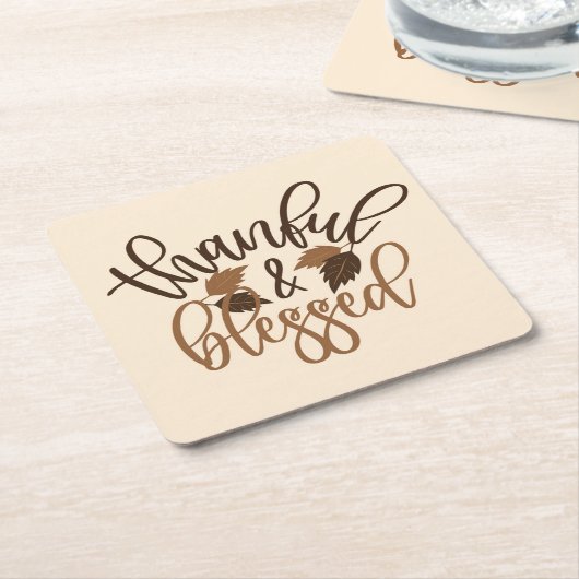 Dankbar und gesegnet rechteckiger pappuntersetzer (angewinkelt)