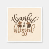 Dankbar und gesegnet serviette (Vorderseite)