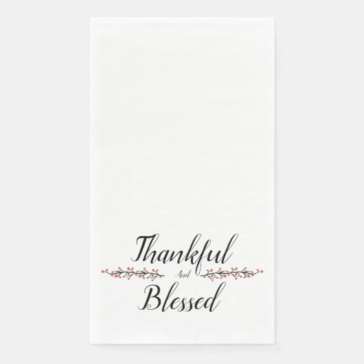 Dankbar und gesegnet serviette (Vorderseite)