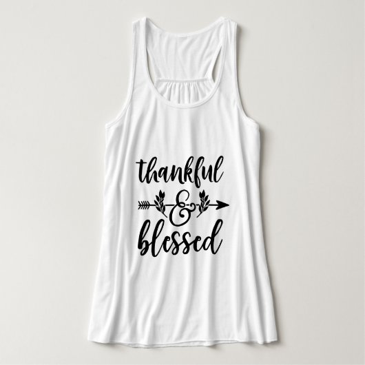 Dankbar und gesegnet tank top (Design Vorderseite)