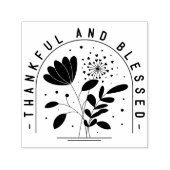 Dankbar Und Gesegnet Typografie Permastempel (Design)
