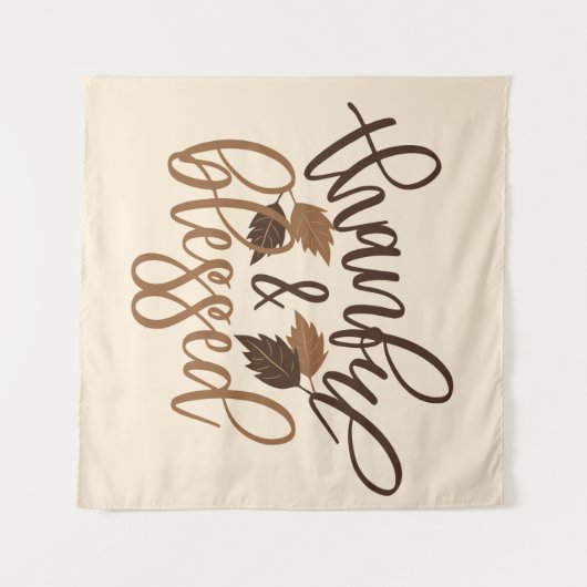 Dankbar und gesegnet wandteppich (Vorderseite (Horizontal))