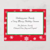 Dankbar und gesegnet, Weihnachts-Foto Postkarte (Rückseite)