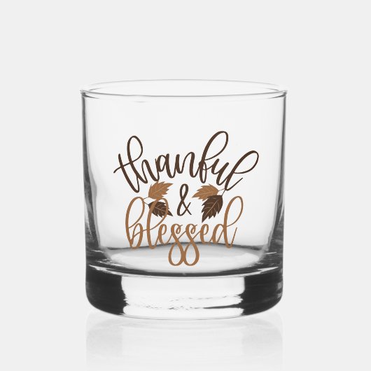 Dankbar und gesegnet whiskyglas (Vorderseite)