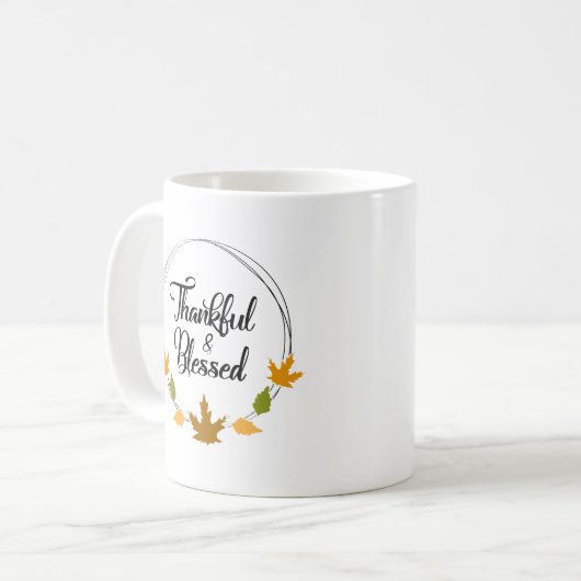 Dankbar und Personalisiert gesegnet Kaffeetasse (Vorderseite Links)