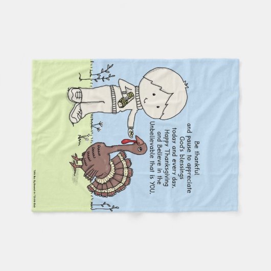 Dankbar und wertvoll fleecedecke (Vorderseite (Horizontal))