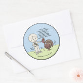 Dankbar und wertvoll runder aufkleber (Umschlag)