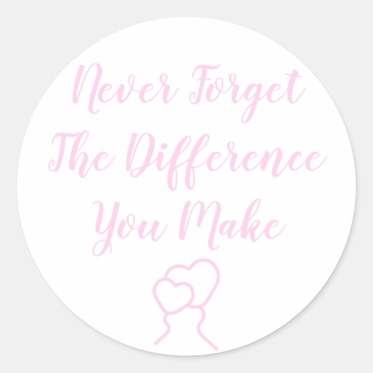 Dankbar - Vergessen Sie nie den Unterschied, den S Runder Aufkleber (Vorderseite)