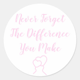 Dankbar - Vergessen Sie nie den Unterschied, den S Runder Aufkleber