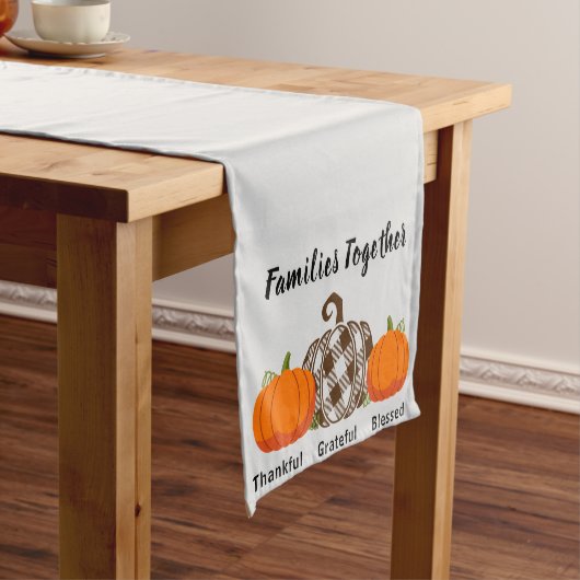 Dankbar Verliebt Gesegnet Familien Zusammen Kurzer Tischläufer (Beispiel)