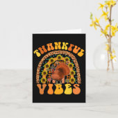 Dankbar Vibes Rainbow Turkey Fall Retro Groovh Karte (Gelbe Blume)
