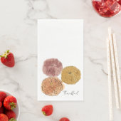 „Dankbar“ Wasserfarbe-Chrysanthemen-Gastservietten Serviette (Beispiel)
