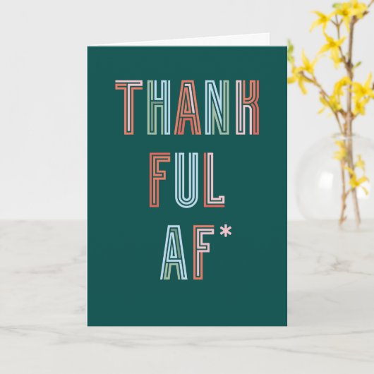 Dankbare AF*-Faltenkarte Karte (Gelbe Blume)