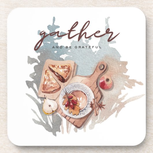 Dankbare Ansammlung Getränkeuntersetzer (Vorderseite)