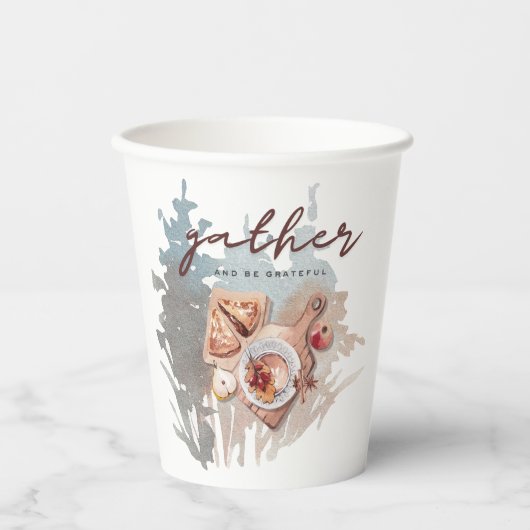 Dankbare Ansammlung Pappbecher (Vorderseite)