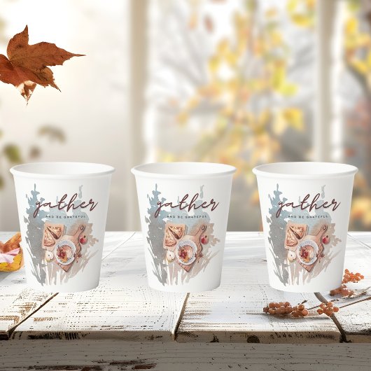 Dankbare Ansammlung Pappbecher