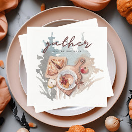 Dankbare Ansammlung Serviette